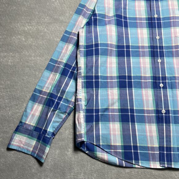 J Crew Flexed Washed Classic Plaid Button Down Shirt Men’s Size: L - Picture 3 of 9